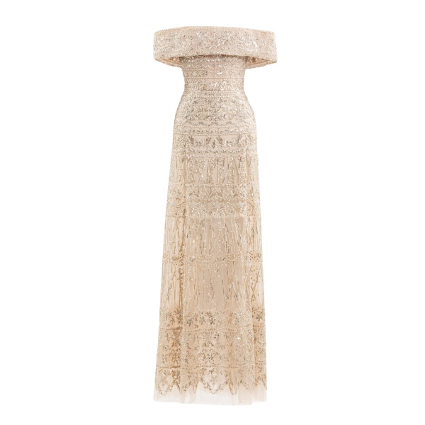 Saiid Kobeisy Beaded Tulle Dress