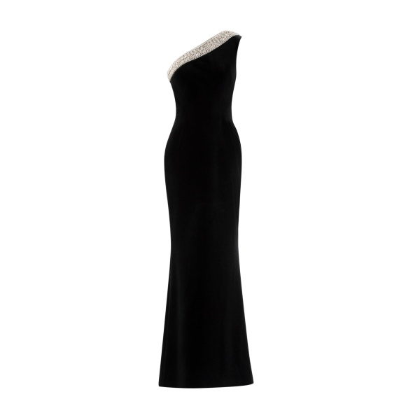 Saiid Kobeisy Crystal Embellished One-Shoulder Dress