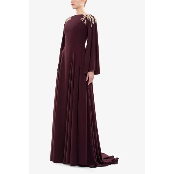 Saiid Kobeisy Embellished crepe kaftan