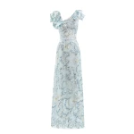 Saiid Kobeisy Embroidered Tulle Ruffled Dress