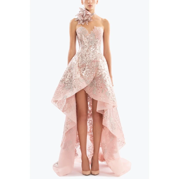 Saiid Kobeisy Embroidered high-low dress