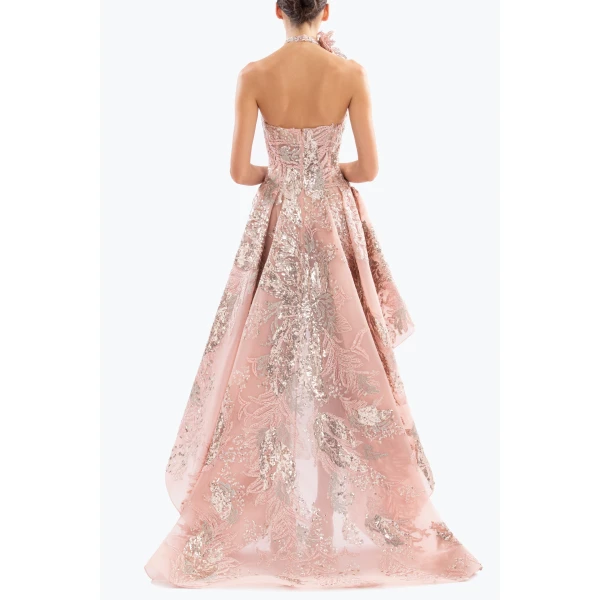 Saiid Kobeisy Embroidered high-low dress