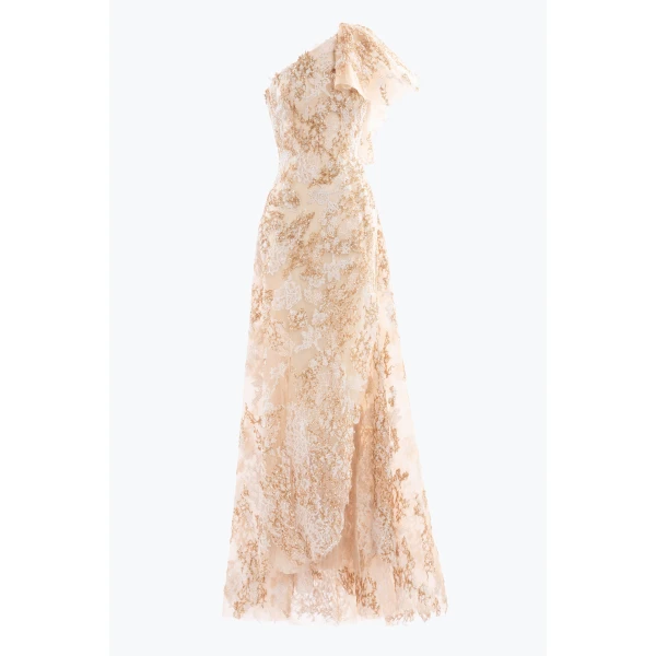 Saiid Kobeisy Embroidered one-shoulder dress