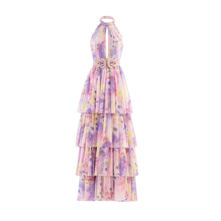 Saiid Kobeisy Floral printed long dress