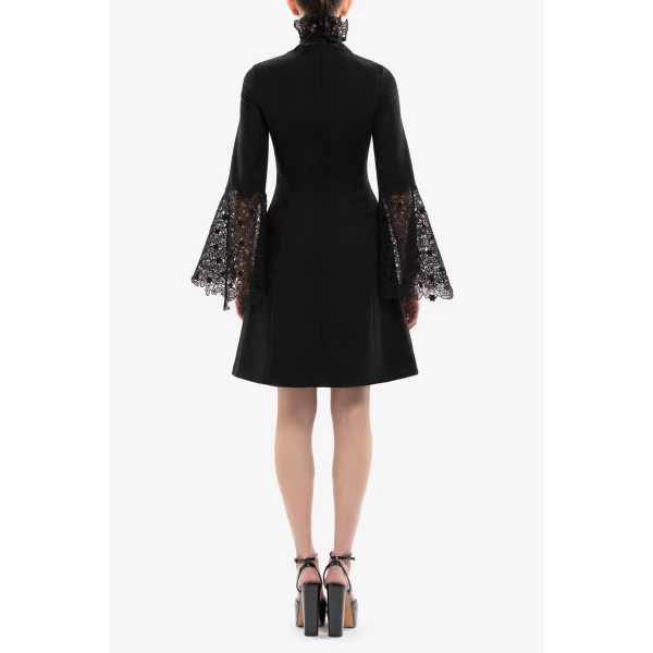 Saiid Kobeisy High neck short lace dress