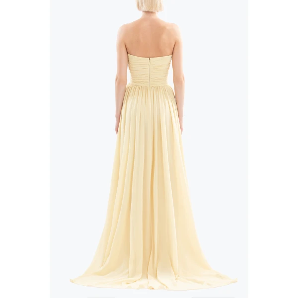 Saiid Kobeisy Long gathered dress
