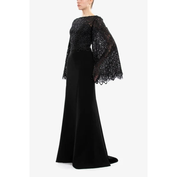Saiid Kobeisy Long guipurre dress