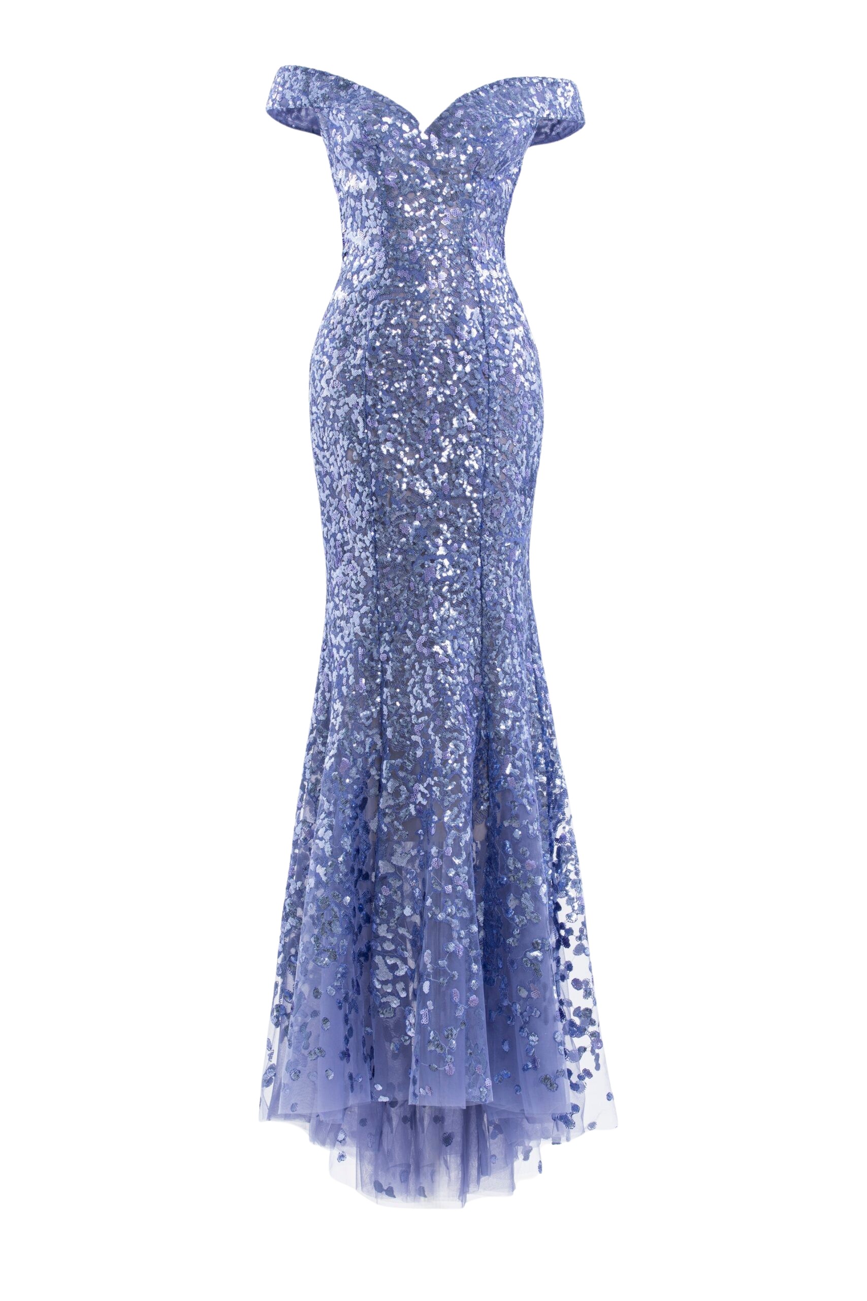 Saiid Kobeisy Off-Shoulder Sequin Embroidered Long Dress