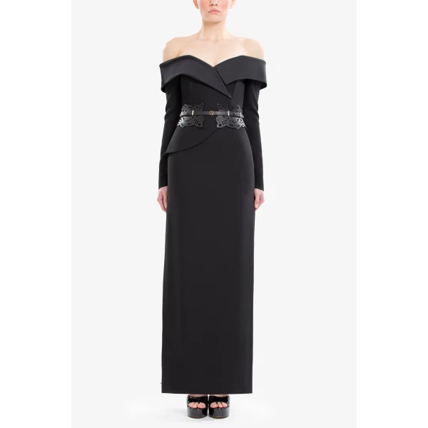 Saiid Kobeisy Off-shoulder crepe midi dress