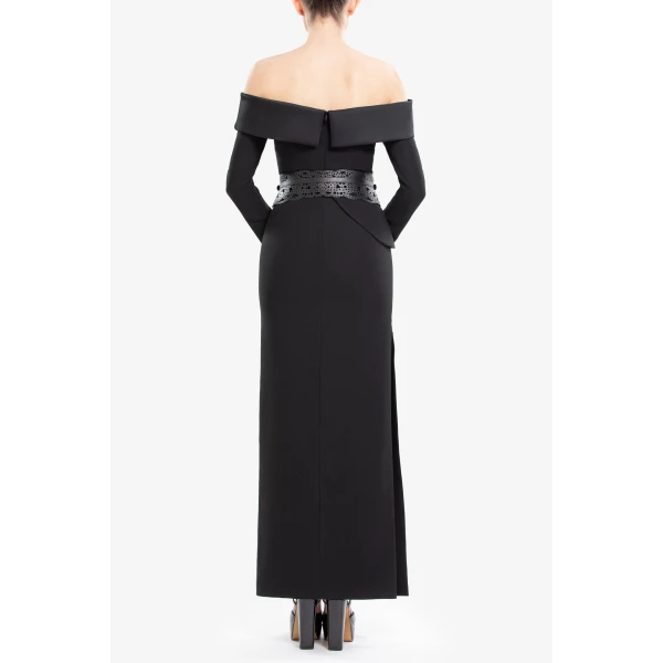 Saiid Kobeisy Off-shoulder crepe midi dress