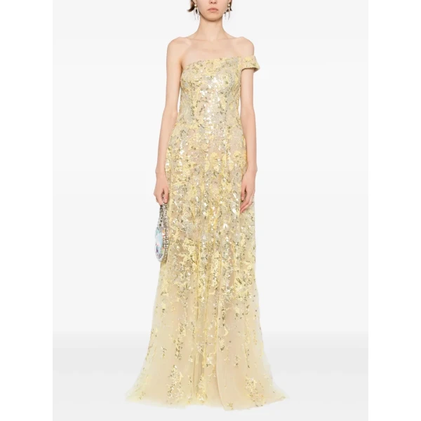 Saiid Kobeisy Off-shoulder long embroidered dress