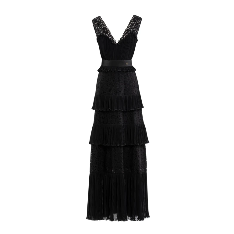 Saiid Kobeisy Pleated lace dress
