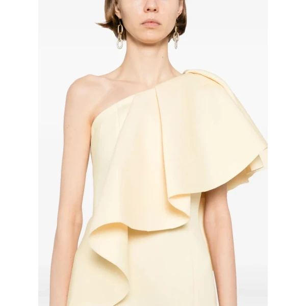 Saiid Kobeisy Ruffled scuba long dress, view 5