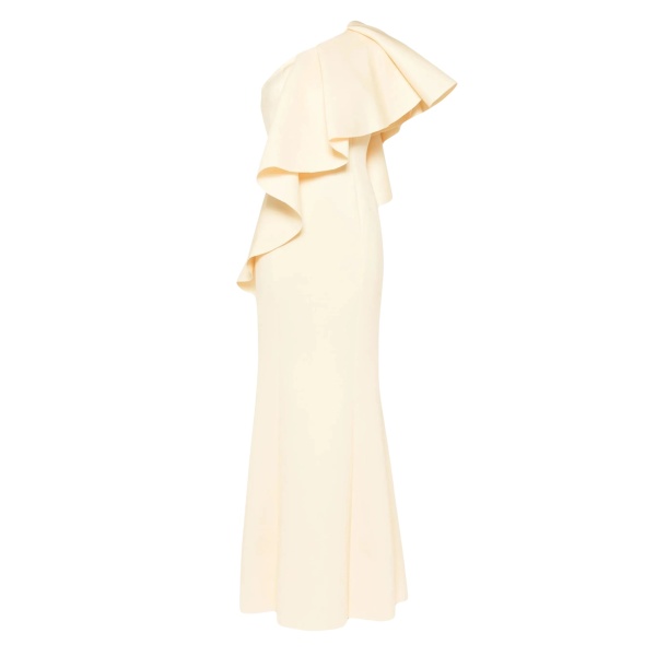 Saiid Kobeisy Ruffled scuba long dress
