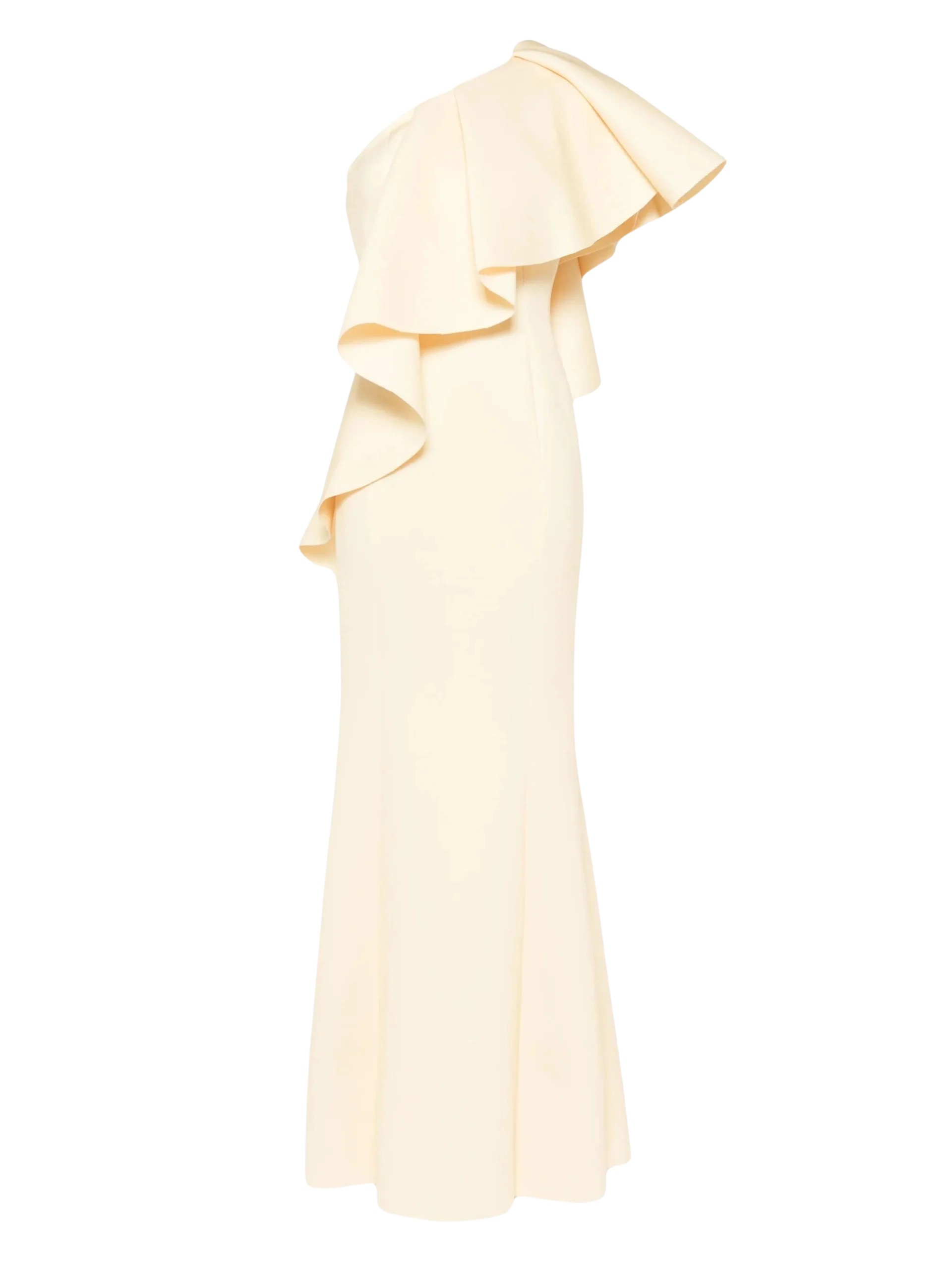 Saiid Kobeisy Ruffled scuba long dress