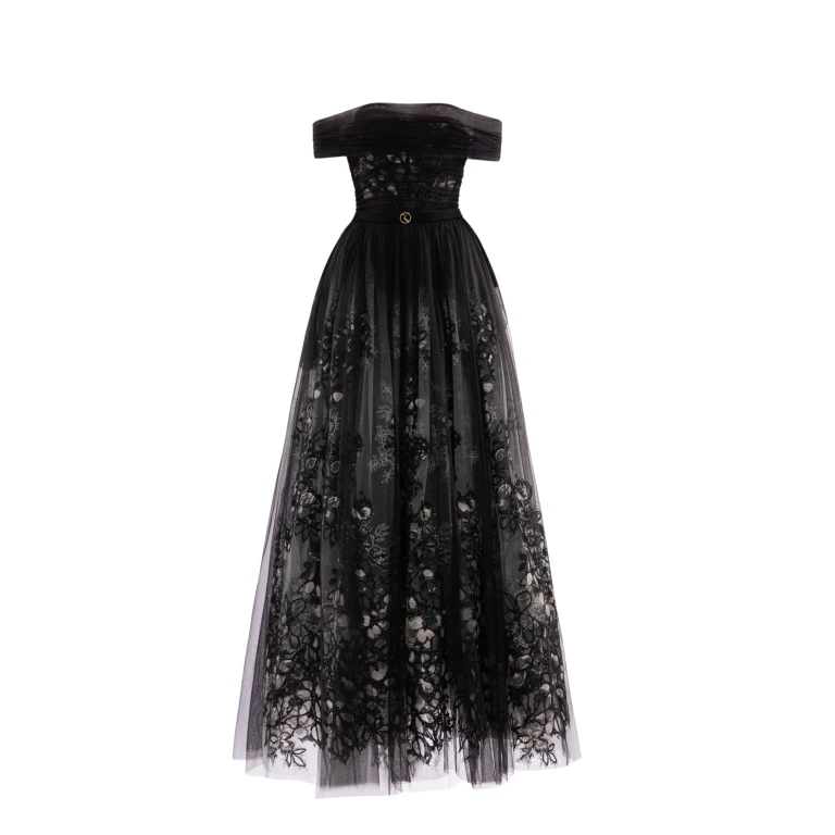 Saiid Kobeisy Tulle gathered dress