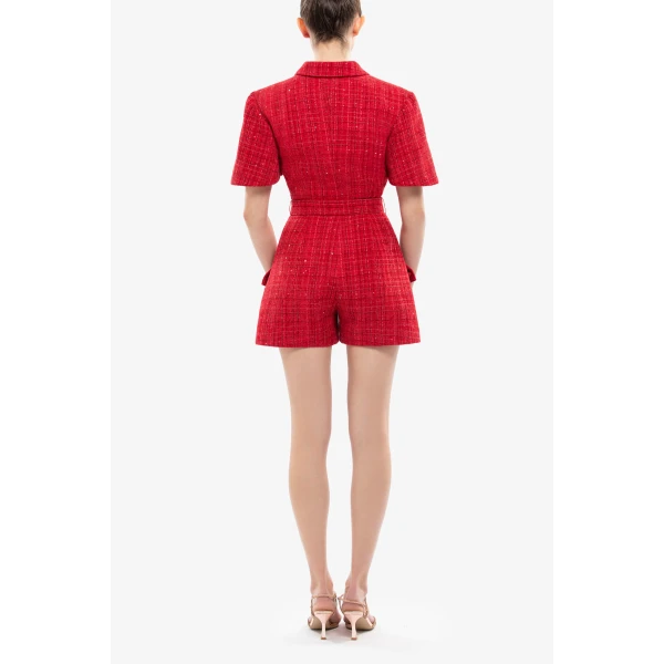 Saiid Kobeisy Tweed short jumpsuit
