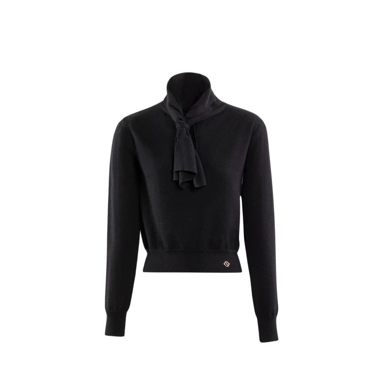 Saiid Kobeisy Wool bow blouse