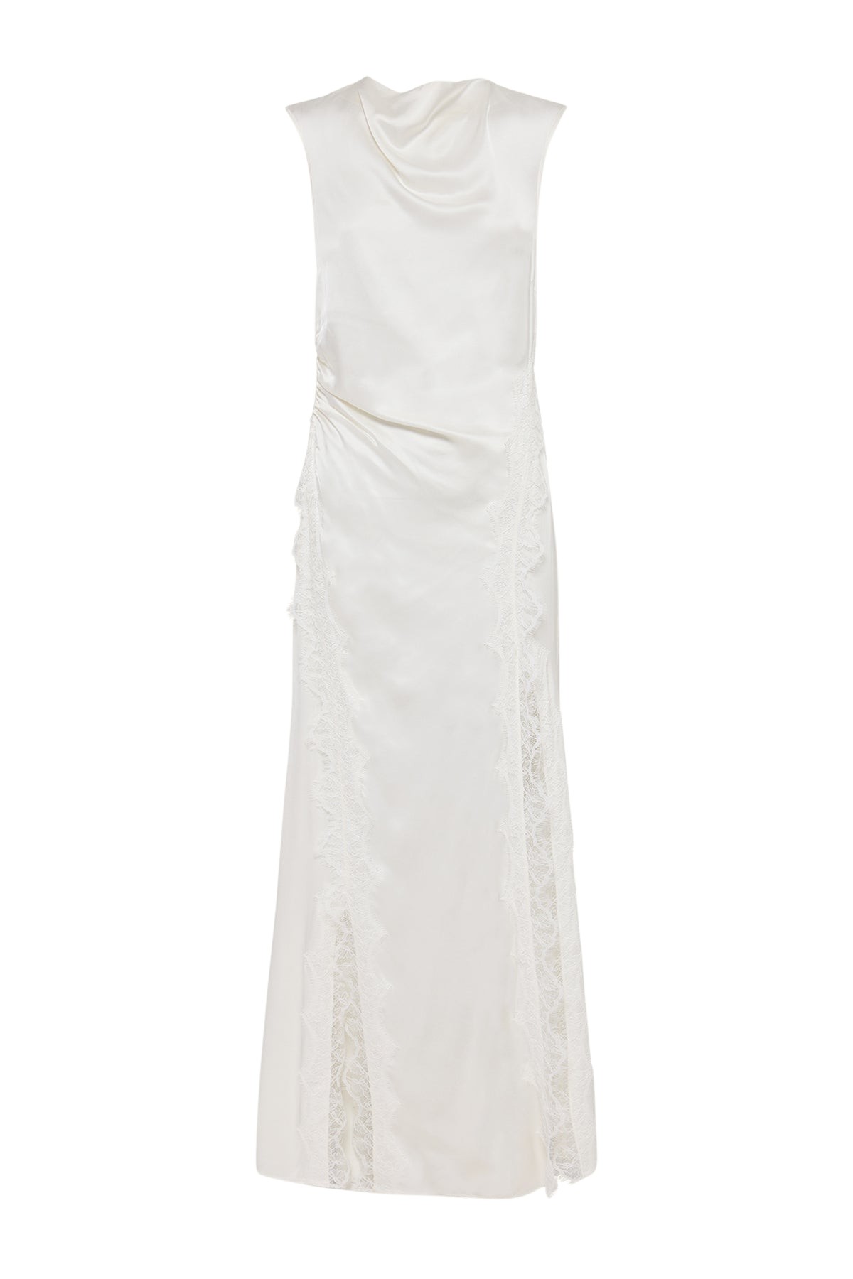 Shona Joy Allegra Lace Panelled Maxi Dress – Ivory