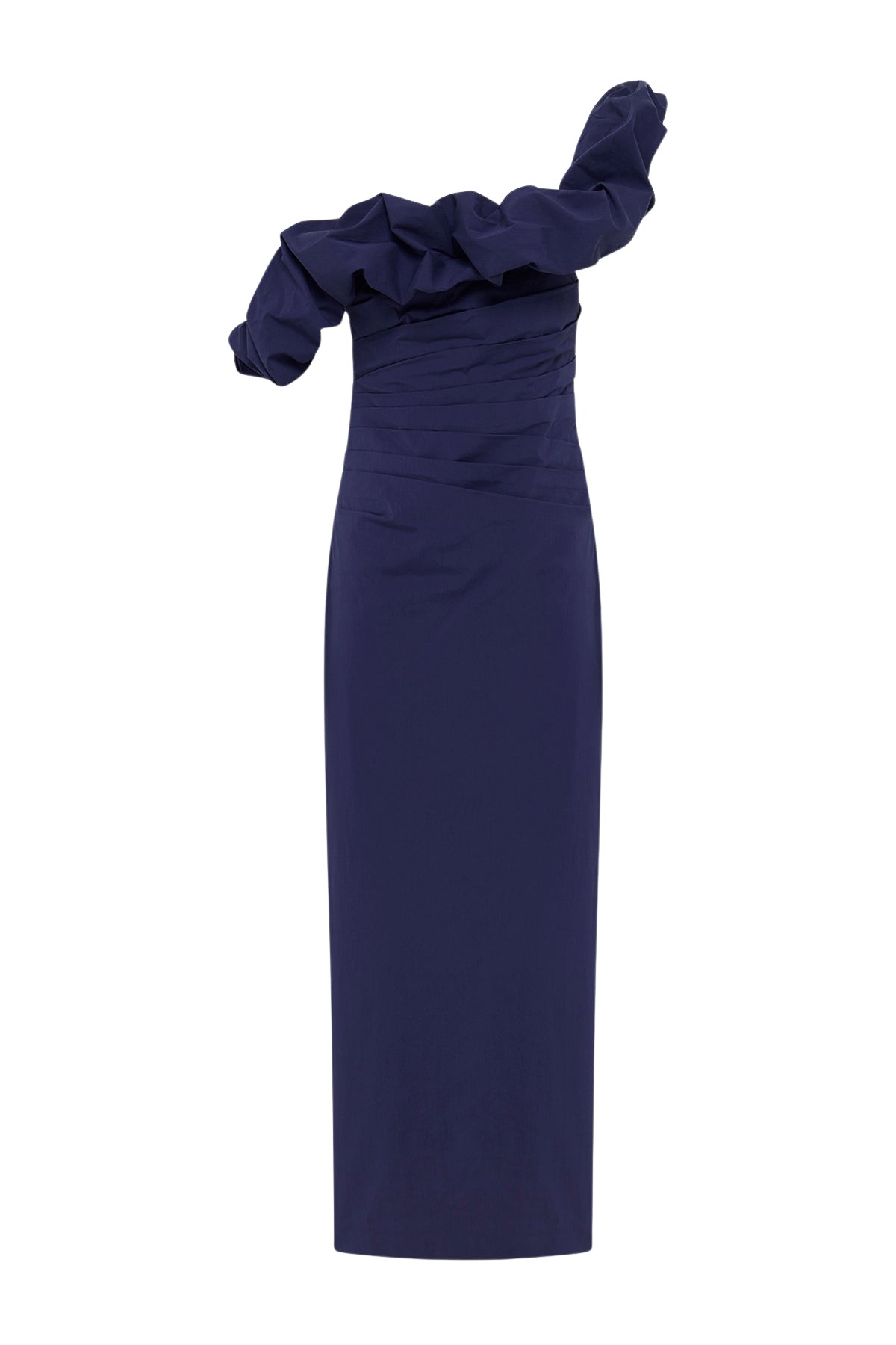 Shona Joy Campbell Ruffle Draped Maxi Dress – Midnight