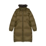 Woman wearing Yves Salomon shearling fur coat – luxury outerwear at Luxury Shoes 