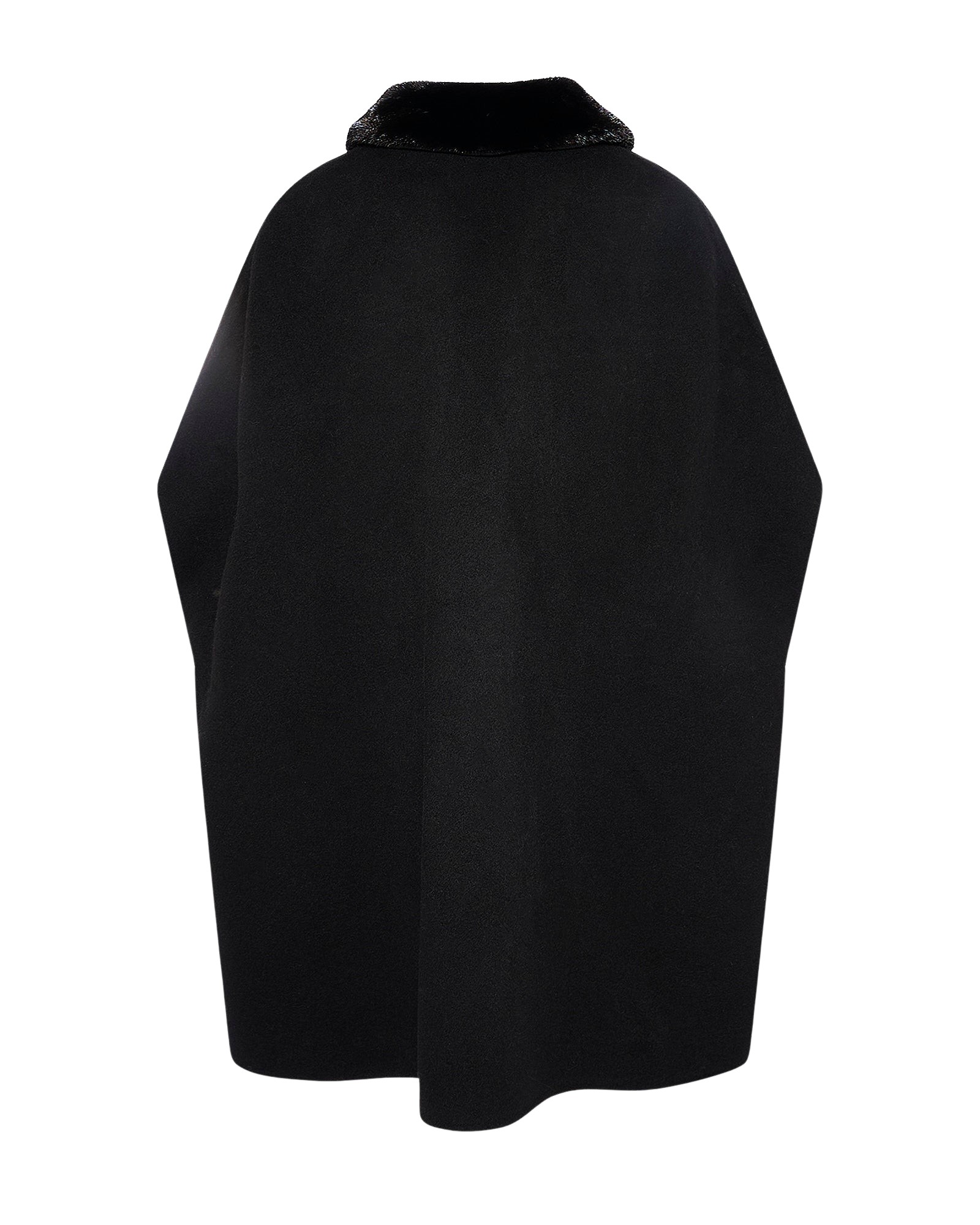 Yves Salomon Cashmere-blend cape with removable mink fur collar