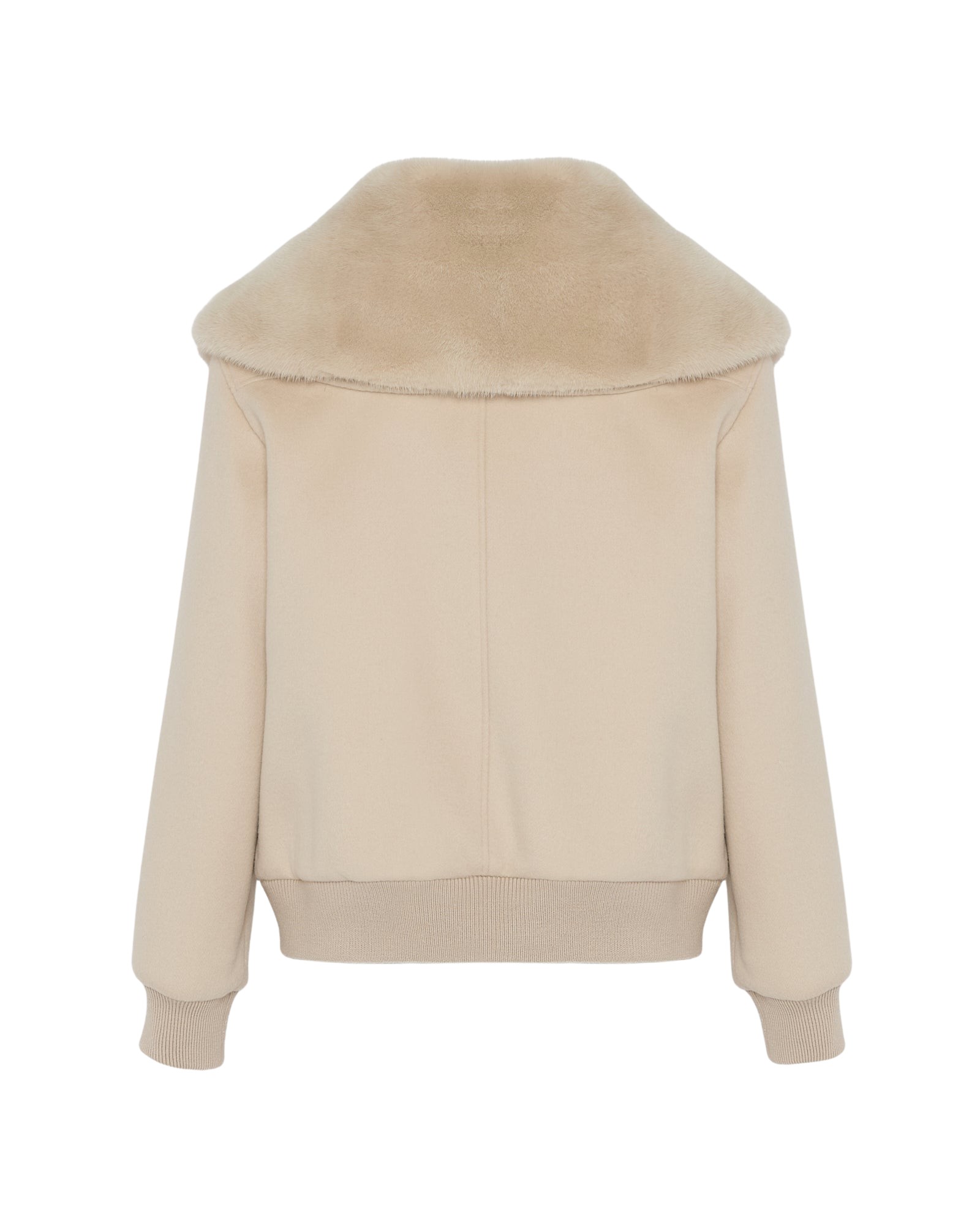 Yves Salomon Cashmere-blend cropped blouson with removable mink fur collar Jacket