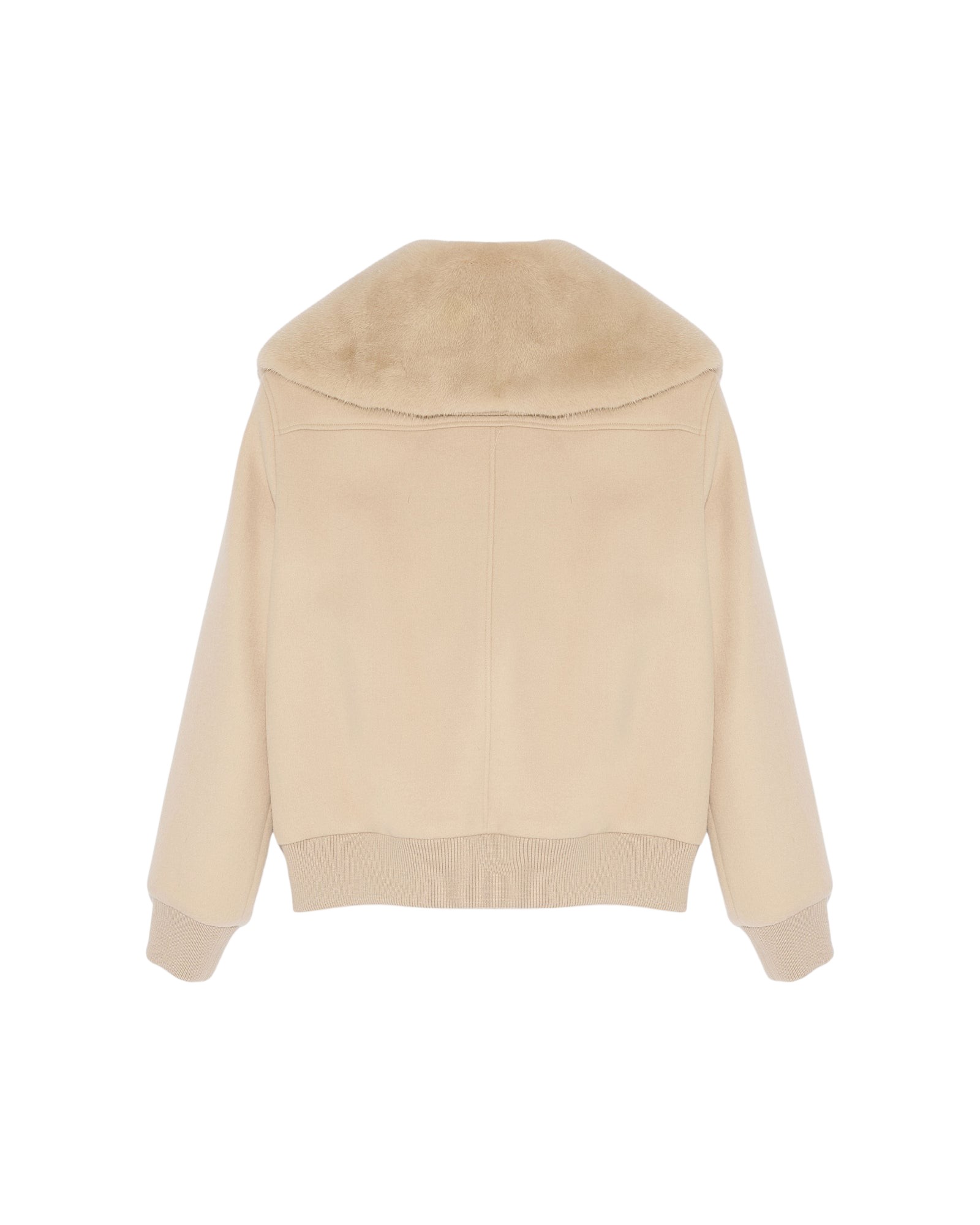 Yves Salomon Cashmere wool jacket with mink fur collar