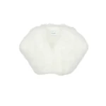 Woman wearing Yves Salomon shearling fur coat – luxury outerwear at Luxury Shoes 