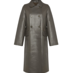 Woman wearing Yves Salomon shearling fur coat – luxury outerwear at Luxury Shoes 