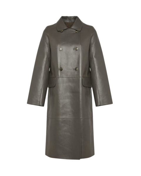 Woman wearing Yves Salomon shearling fur coat – luxury outerwear at Luxury Shoes 