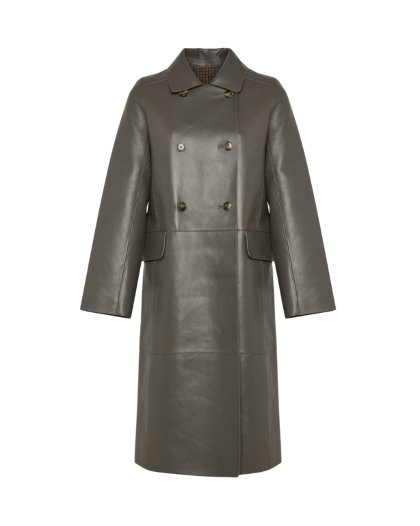 Woman wearing Yves Salomon shearling fur coat – luxury outerwear at Luxury Shoes 