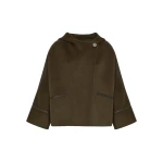 Woman wearing Yves Salomon shearling fur coat – luxury outerwear at Luxury Shoes 