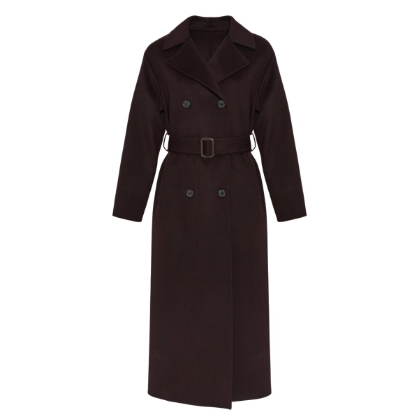 Woman wearing Yves Salomon shearling fur coat – luxury outerwear at Luxury Shoes 