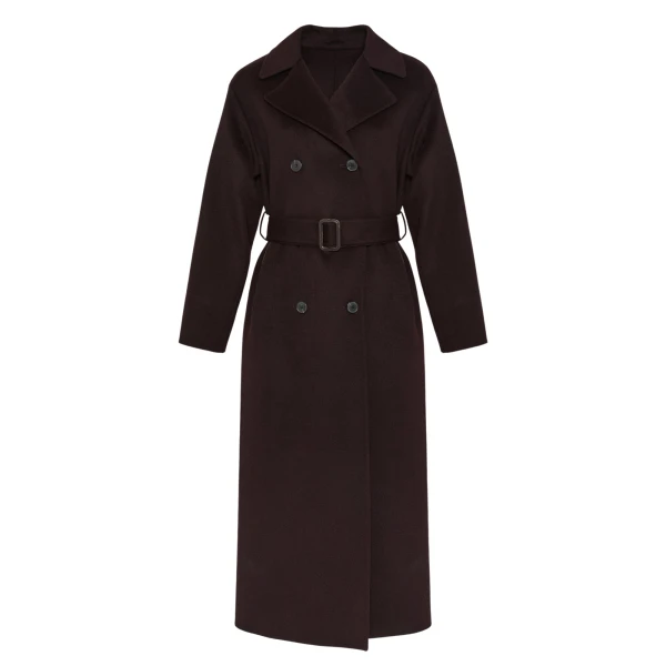 Woman wearing Yves Salomon shearling fur coat – luxury outerwear at Luxury Shoes 