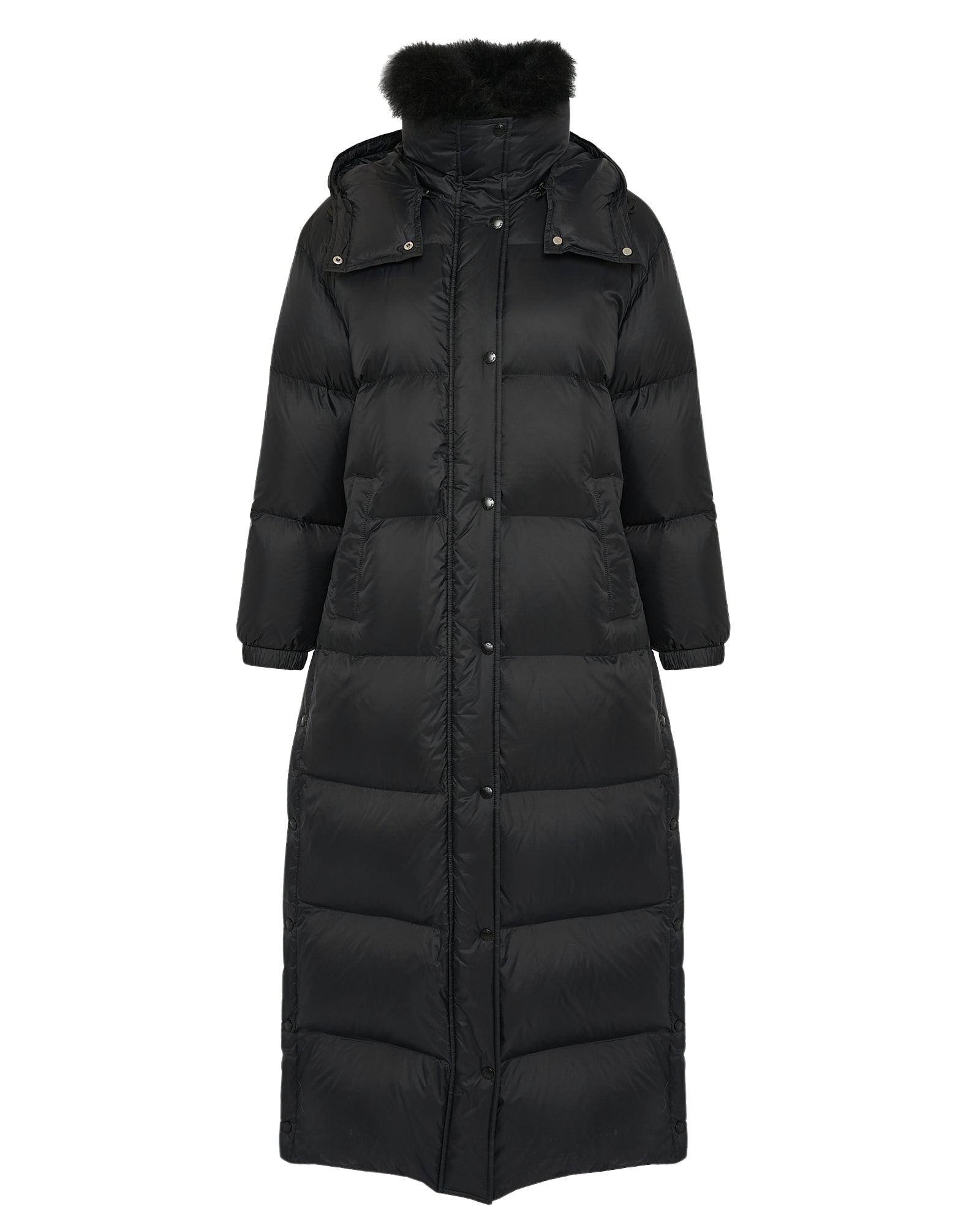 Yves Salomon Extra-long down jacket with hood