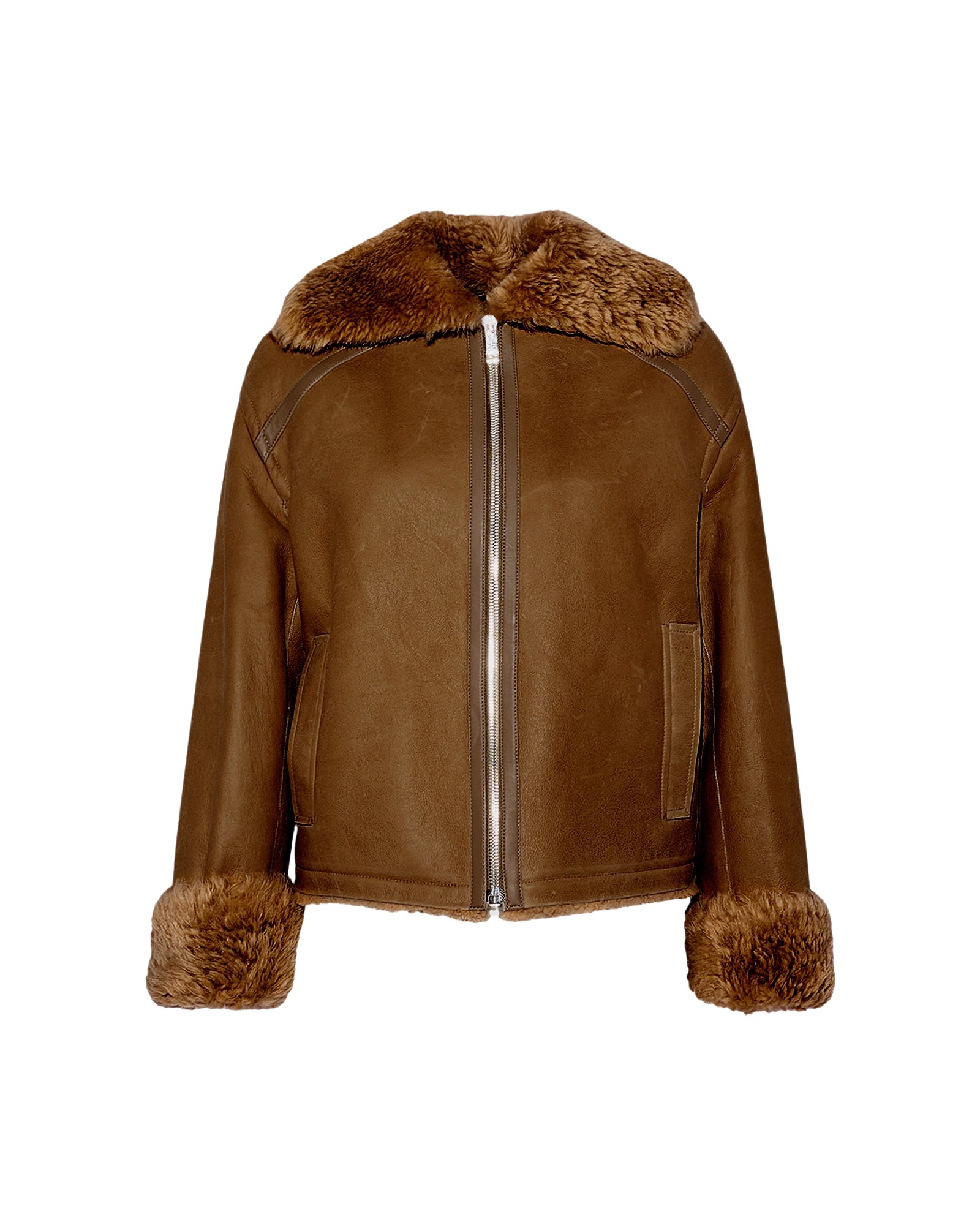 Yves Salomon Gonfio Merino lambskin boxy jacket