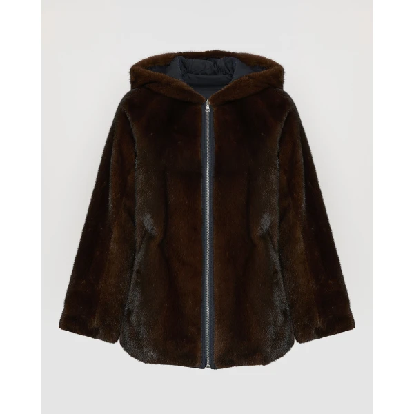 Woman wearing Yves Salomon shearling fur coat – luxury outerwear at Luxury Shoes 