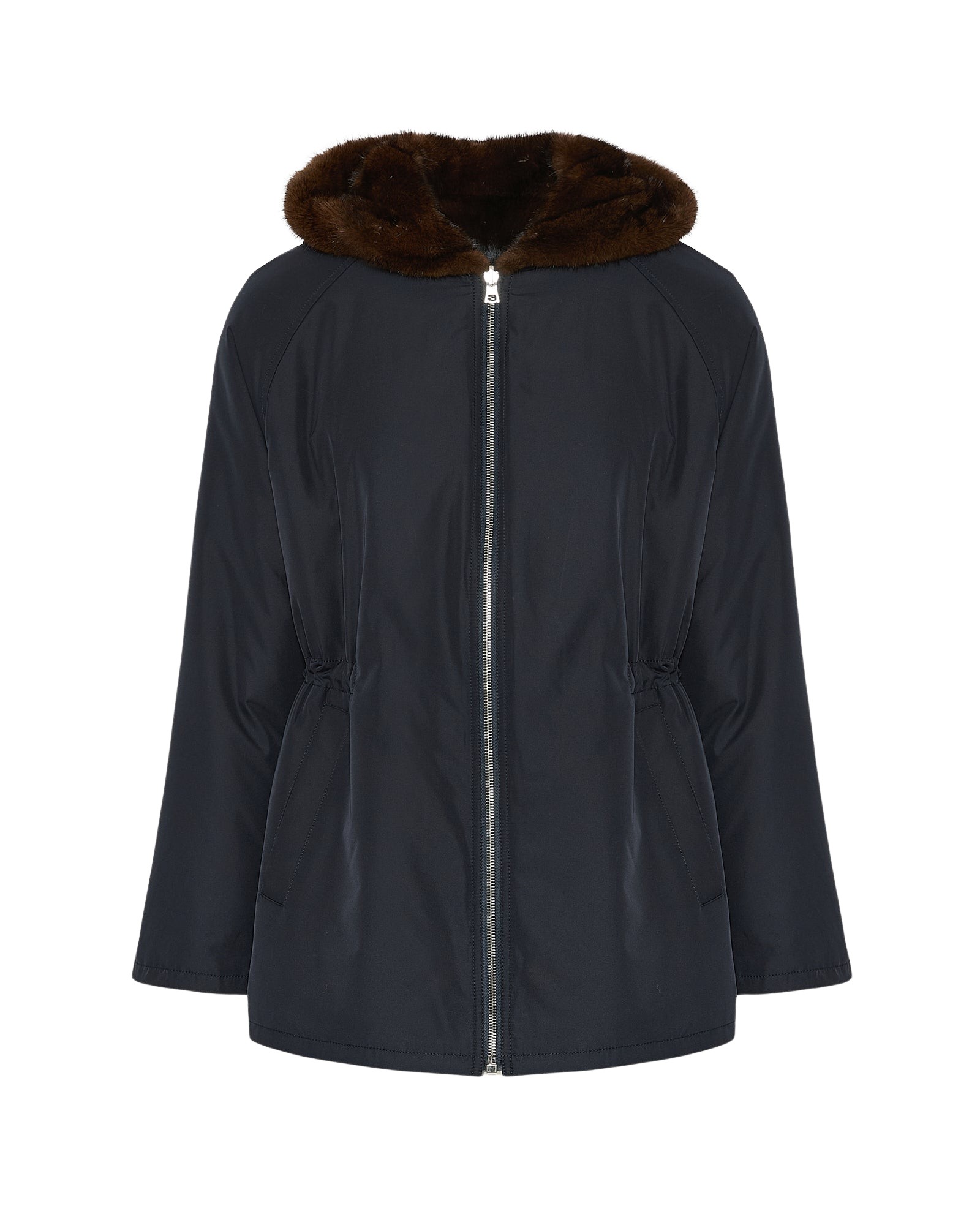 Yves Salomon Hooded blouson in mink fur reversible technical fabric Jacket