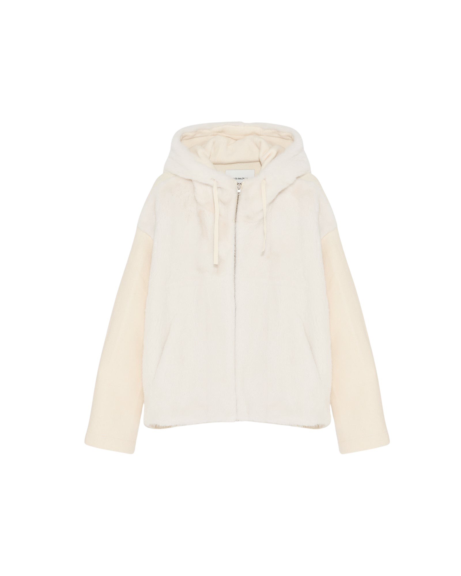 Yves Salomon Hooded jacket in knit and mink fur