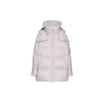 Woman wearing Yves Salomon shearling fur coat – luxury outerwear at Luxury Shoes 