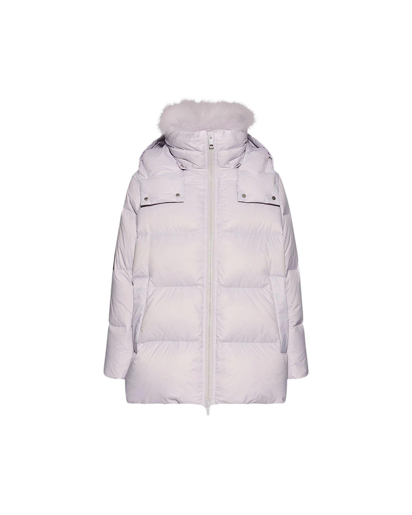 Yves-Salomon-Iconic-A-line-down-jacket-with-lambswool-collar59957_nobg Woman wearing Yves Salomon shearling fur coat – luxury outerwear at Luxury Shoes