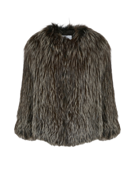 Woman wearing Yves Salomon shearling fur coat – luxury outerwear at Luxury Shoes 