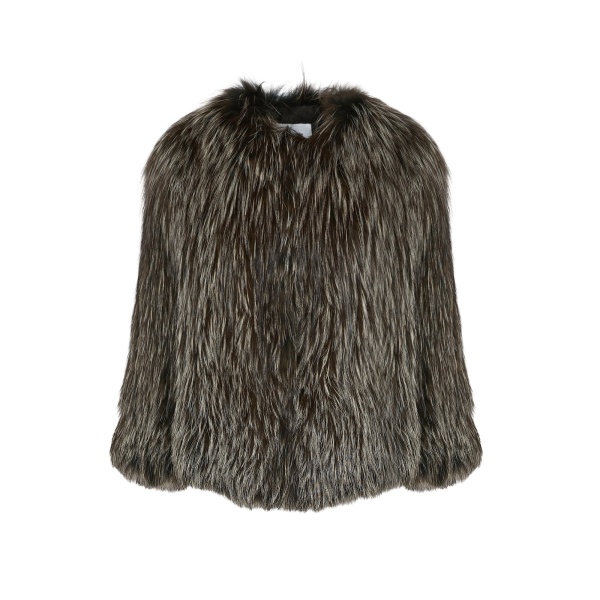 Woman wearing Yves Salomon shearling fur coat – luxury outerwear at Luxury Shoes 