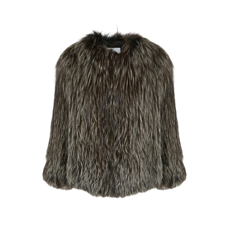Woman wearing Yves Salomon shearling fur coat – luxury outerwear at Luxury Shoes 
