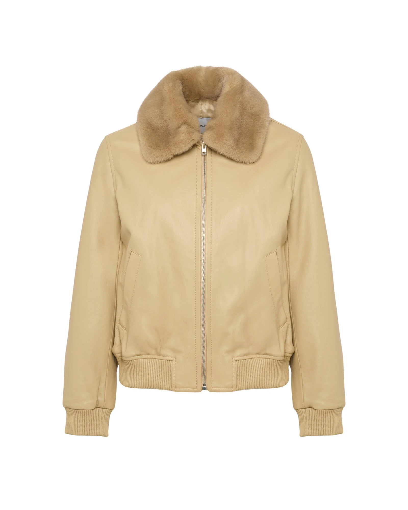 Yves-Salomon-Lamb-leather-bomber-jacket-with-removable-mink-collar16177_nobg Woman wearing Yves Salomon shearling fur coat – luxury outerwear at Luxury Shoes
