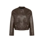 Woman wearing Yves Salomon shearling fur coat – luxury outerwear at Luxury Shoes 