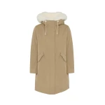 Woman wearing Yves Salomon shearling fur coat – luxury outerwear at Luxury Shoes 