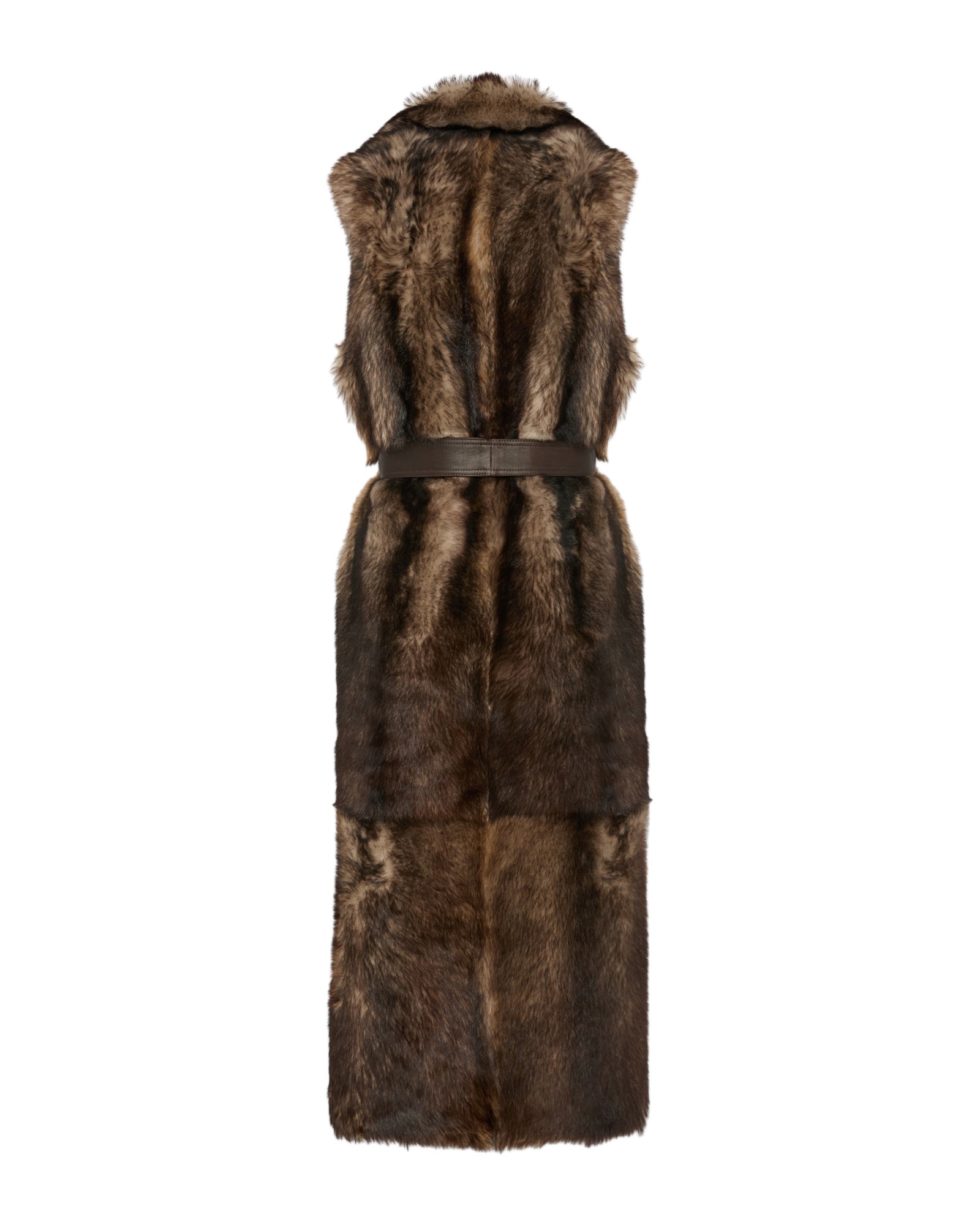 Yves Salomon Long Toscana lambskin shearling gilet Coat