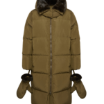 Woman wearing Yves Salomon shearling fur coat – luxury outerwear at Luxury Shoes 